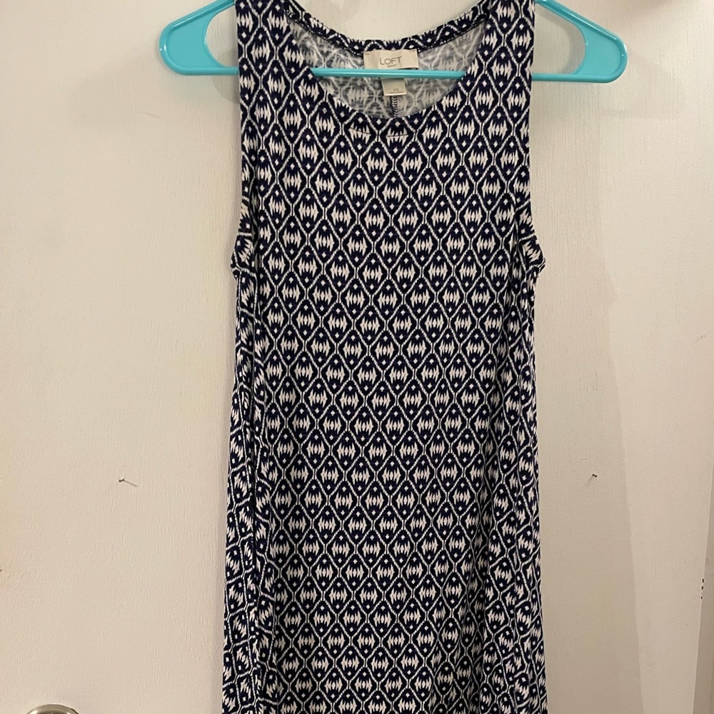 Navy patterned dress